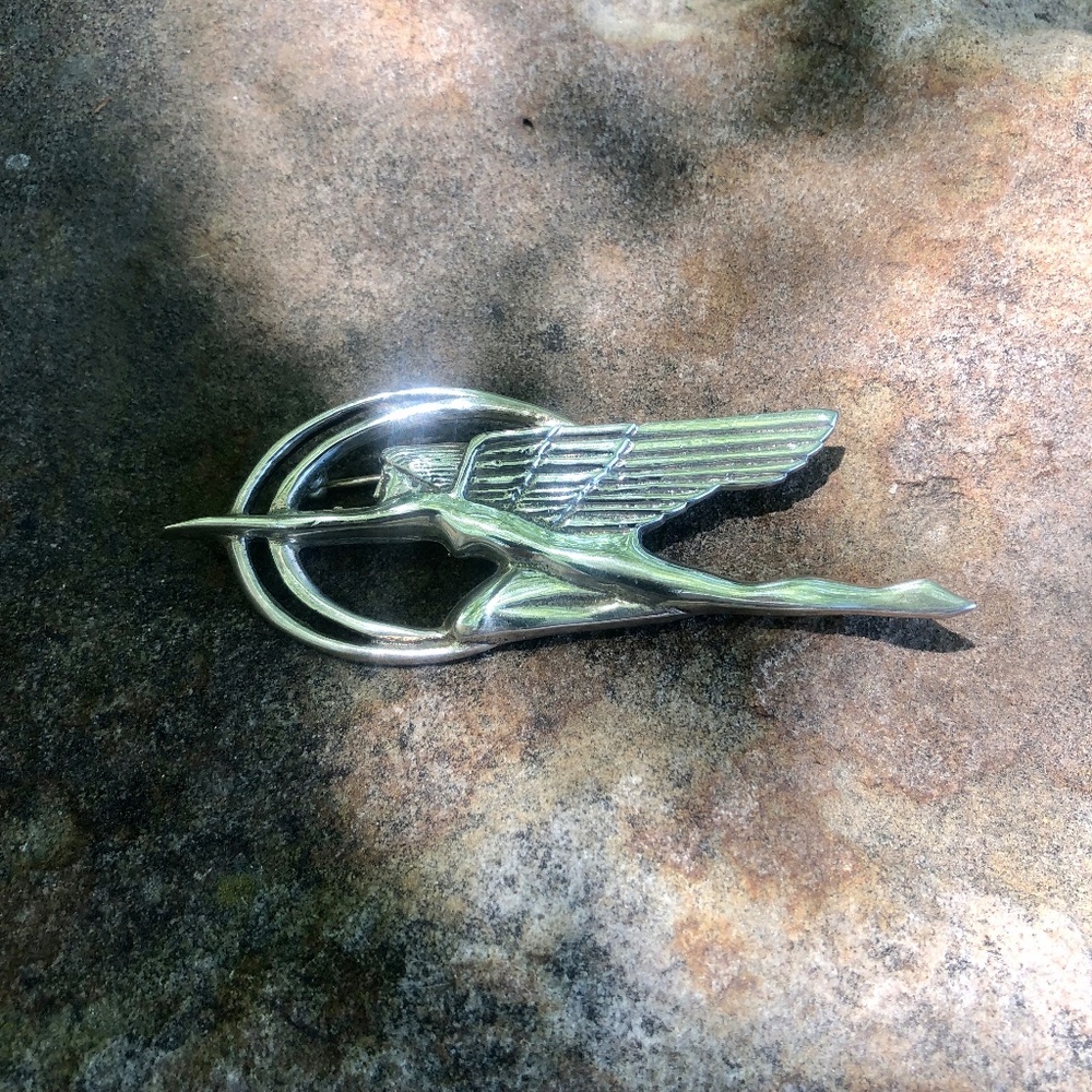 Sterling Silver Brooch of Mercury by LAURA